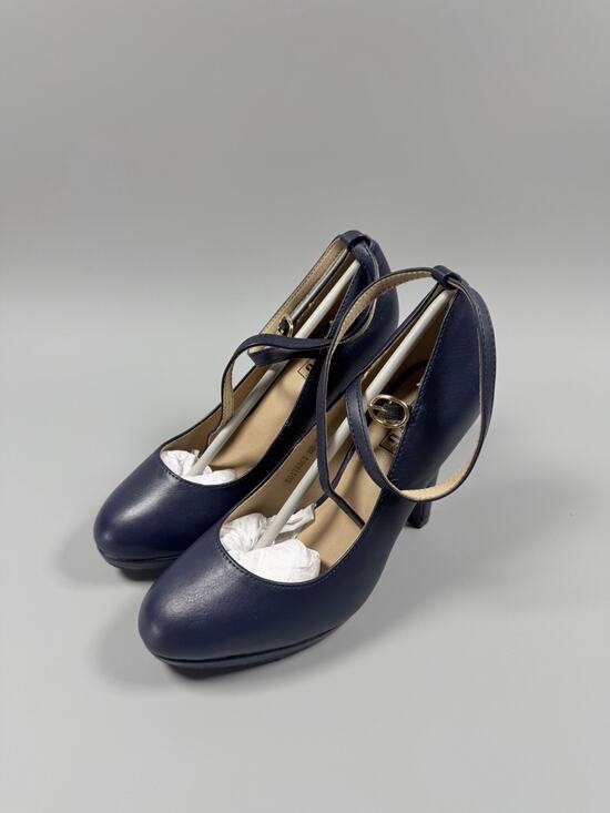 HIGH Shoes - IDIFU Women’s Tracy Platform High Heel Pumps Blue/Navy Size 5.5